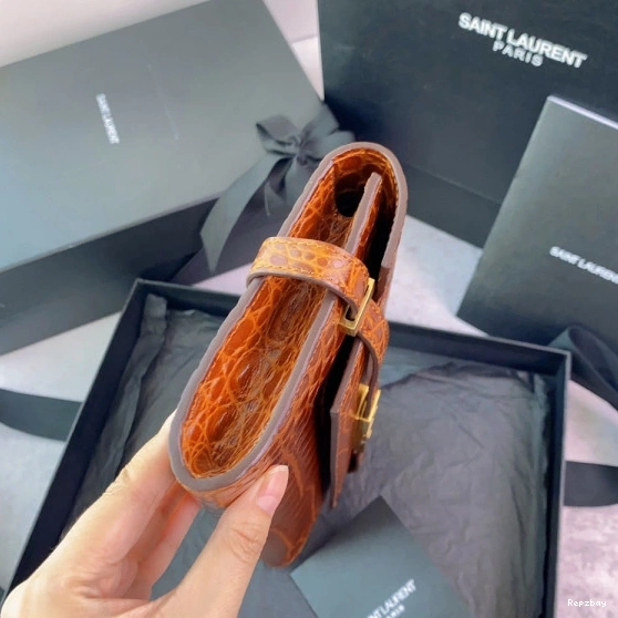 Rep ladies REP CROCODILE-EMBOSSED LEATHER MANHATTAN CLUTCH IN YSL 0731